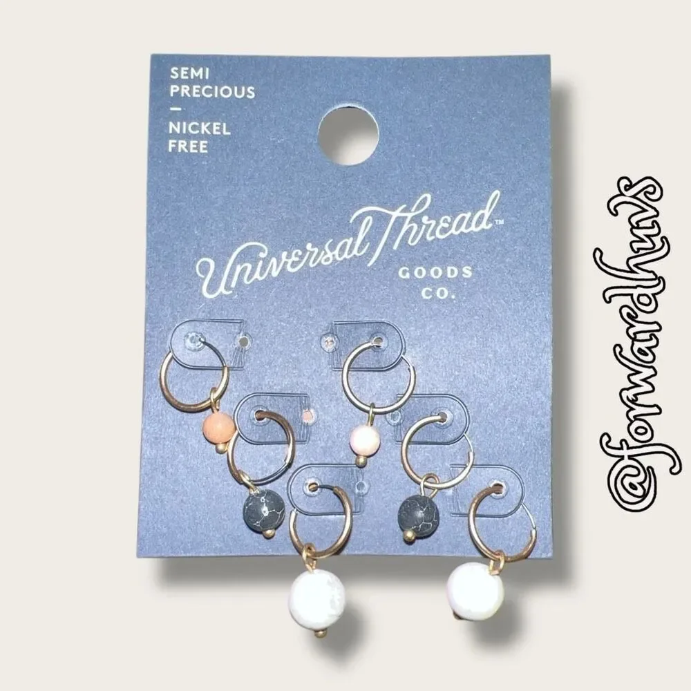 Bundle Sale 3 for $15 | Universal Thread Goods Co. Semi-Precious Hoop Trio